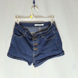 Blue Notes Denim Button Front Shorts Size 28